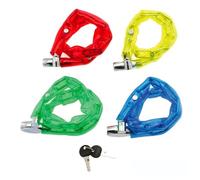 cyclingcolors 1x Candado para bicicleta, 5 mm de diámetro x 800 mm de largo, con llave y cadena, color aleatorio.