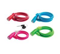 cyclingcolors 1x Candado para bicicleta, 6 mm de diámetro x 800 mm de largo, con llave, color aleatorio