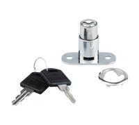 cyclingcolors 1x Cerradura de bayoneta para puertas correderas con cilindro y embellecedor para mueble escritorio armario, cromo