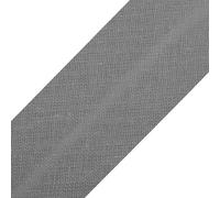 cyclingcolors 1x Cinta Bies de Algodón para Coser Ancho 20 mm Largo 25 m Telas Cojines Cestas Decoración, Gris Mate