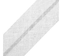 cyclingcolors 1x Cinta Bies de Algodón para Coser Ancho 30 mm Largo 25 m Telas Cojines Cestas Decoración, Blanco