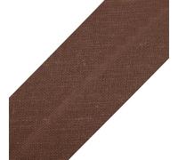 cyclingcolors 1x Cinta Bies de Algodón para Coser Ancho 30 mm Largo 25 m Telas Cojines Cestas Decoración, Chocolate