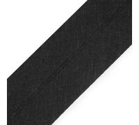 cyclingcolors 1x Cinta Bies de Algodón para Coser Ancho 40 mm Largo 25 m Telas Cojines Cestas Decoración, Negro