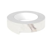 cyclingcolors 1x Cinta de canto cantonera ABS sin cola 23 mm x 5 m espesor 0,8 mm protector bordes para estanterías muebles paneles planchas, Mármol cristal mate