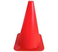 cyclingcolors 1x Cono Entrenamiento Fútbol Tráfico 24cm Soporte Plástico Marcado Juegos Deportivos Barrera Pista de Agilidad Canina, Rojo Fluorescente