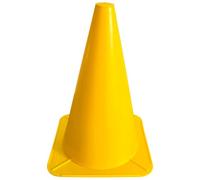 cyclingcolors 1x Cono Entrenamiento Fútbol Tráfico 24cm Soporte Plástico Marcado Juegos Deportivos Barrera Pista de Agilidad Canina, Amarillo