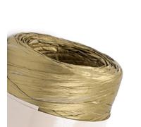 cyclingcolors 1x Fibra Rafia Cuerda de Papel 5-8 mm 100 m Decoración Artesanía Bricolaje hogar Plantas Crochet Joyas Cordel Bolso, Dorado Metalizado