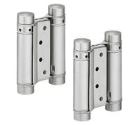 cyclingcolors 1x Par Bisagra de Puerta Vaivén Batiente de 180° con Resorte de Doble Acción para Puerta de Hasta 15 kg Western Saloon, Acero inoxidable