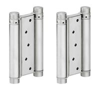 cyclingcolors 1x Par Bisagra de Puerta Vaivén Batiente de 180° con Resorte de Doble Acción para Puerta de Hasta 27 kg Western Saloon, Acero inoxidable