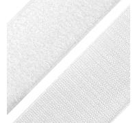 cyclingcolors 1x Rollo de scratch hook loop gancho cinta 100 mm 25 metros auto agarre organizador sujetacables tira enganche bolsa prenda correa poliamida, Blanco