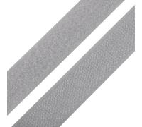 cyclingcolors 1x Rollo de scratch hook loop gancho cinta 20 mm 25 metros auto agarre organizador sujetacables tira enganche bolsa prenda correa poliamida, Gris paloma