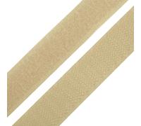 cyclingcolors 1x Rollo de scratch hook loop gancho cinta 20 mm 25 metros auto agarre organizador sujetacables tira enganche bolsa prenda correa poliamida, Beige