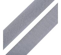 cyclingcolors 1x Rollo de scratch hook loop gancho cinta 20 mm 25 metros auto agarre organizador sujetacables tira enganche bolsa prenda correa poliamida, Gris claro