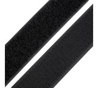 cyclingcolors 1x Rollo de scratch hook loop gancho cinta 50 mm 25 metros auto agarre organizador sujetacables tira enganche bolsa prenda correa poliamida, Negro