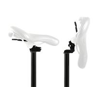 cyclingcolors 1x Tija de sillín de Bicicleta de Acero Plegable Negra MTB Trekking Carretera Ciudad Touring, Ø27,2 x 350 mm