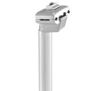 cyclingcolors 1x Tija de sillín de Bicicleta de Aluminio con Abrazadera Plata MTB Trekking Carretera Ciudad Touring, Ø26,8 x 350 mm