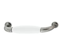 cyclingcolors 1x tirador de mueble porcelana cerámica acabado níquel estañado intereje 96 mm cajón armario vintage con tornillos