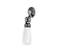 cyclingcolors 1x tirador tipo asa de mueble porcelana cerámica acabado níquel estañado cajón armario vintage con tornillos