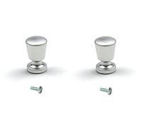 cyclingcolors 2 botones de cajón de metal cromo satinado pulido mueble de diseño, puerta cómoda armario de casa para atornillar