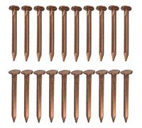 cyclingcolors 20x Clavos Cuadrados de Cobre Cabeza Redonda para Montaje Madera Náutica Manualidades Decoración Reparación Renovación Bricolaje Fijación Muebles, 2x20mm