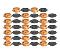 cyclingcolors 20x Conector Muebles para caravanas Ø 26mm ideal para barcos camiones convertidos autocaravanas, gorra redonda gris oscuro RAL 8019