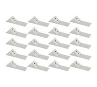 cyclingcolors 20x Escuadra de ángulo conector, plástico, 30 mm, 2 orificios, acabado gris claro, fijación segura para muebles