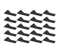 cyclingcolors 20x Escuadra de ángulo conector, plástico, 30 mm, 2 orificios, acabado negro, fijación segura para muebles