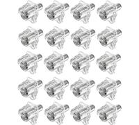 cyclingcolors 20x Portaestantes soportes para estantes 3mm transparente cilíndrico metálico + plastico tacos tondo muebles