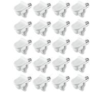 cyclingcolors 20x Portaestantes soportes para estantes 5mm Blanco cilíndrico metálico + plastico tacos tondo muebles