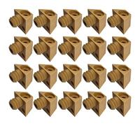 cyclingcolors 20x Soporte Estantes de Baldas 11mm Portaestantes Plastico Clavijas Cilíndrico Muebles Armario Estantería Librería, Marrón Claro