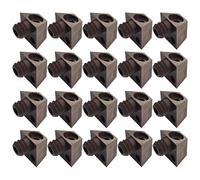 cyclingcolors 20x Soporte Estantes de Baldas 11mm Portaestantes Plastico Clavijas Cilíndrico Muebles Armario Estantería Librería, Marrón Oscuro
