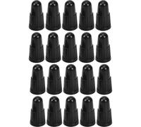 cyclingcolors 20x Tapas Tapones de Válvula de Rueda Neumáticos Coche Moto Bicicleta Presta, Negro