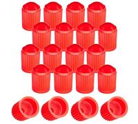 cyclingcolors 20x Tapas Tapones de Válvula de Rueda Neumáticos Coche Moto Bicicleta Schrader, Rojo