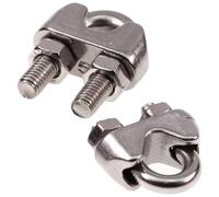 cyclingcolors 2x Abrazaderas de Cable Clips de Alambre de Acero Inoxidable A4 Conector Herramientas de Manipulación Bricolaje, 8mm