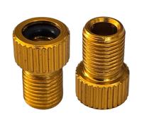 cyclingcolors 2X adaptadores universales válvula Presta Dunlop Schrader Bomba de Aire inflador Bicicleta Color Amarillo