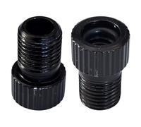 cyclingcolors 2X adaptadores universales válvula Presta Dunlop Schrader Bomba de Aire inflador Bicicleta Color Negro