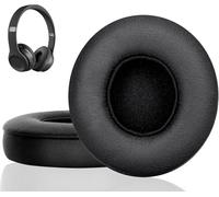 cyclingcolors 2X Almohadillas Auriculares Filtro microfono Micro Espuma antiviento Negro Esponja Earpads Oído, 90mm