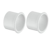 cyclingcolors 2x Anillo de ventilación redondo para ventilación caravana autocaravana muebles con borde de cobertura para cubierta, 29mm blanco