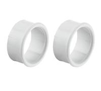 cyclingcolors 2x Anillo de ventilación redondo para ventilación caravana autocaravana muebles con borde de cobertura para cubierta, 49mm blanco