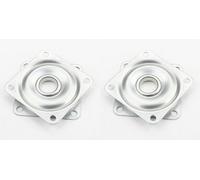 cyclingcolors 2X Bandeja giratoria para TV con Bola Cuadrada con rodamiento de Bolas, 50x50 mm, 30 kg, Placa giratoria, Mueble HiFi, Soporte para Pantalla para Ordenador