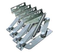 cyclingcolors 2x Bisagra articulada de resorte Muelle muebles Mecanismo de Elevación puertas Soporte de apertura mesa arcon abatible Plateado (Paquete de 4)