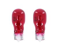 cyclingcolors 2x bombilla 12V 10W T13 W2.1x9.5D lampara luz luces bombillas wedge coche moto ciclomotore scooter, rojo
