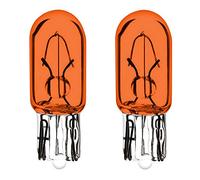 cyclingcolors 2x bombillas 12V 1.7W T6.5 W2.2x5.2D naranja lampara coche moto interiores