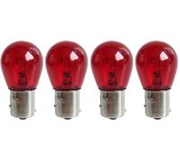 cyclingcolors 2x bombillas 12V 21W BAW15S PR21W rojo 12088 7508 lampara Coche (Paquete de 2)