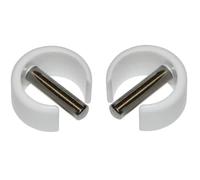 Cyclingcolors 2x Clip de fijación con pasador Ø 4mm para manivela de persiana Ø 13mm exterior color blanco Persiana Apertura Cierre Clip