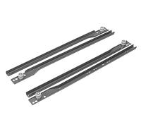 cyclingcolors 2x Corredera para cajón corredero de armario, mueble de madera de 18 mm de grosor, 26 mm de ancho, 472 mm de fondo, 26 mm de alto, color gris antracita