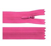 cyclingcolors 2x Cremallera invisible Nº3 20 cm con tirador - Poliéster, extremo abierto, malla deslizante - Para ropa, costura, mercería - rosa oscuro