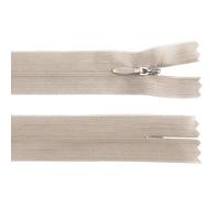 cyclingcolors 2x Cremallera invisible Nº3 30 cm con tirador - Poliéster Dederon, extremo abierto, malla deslizante - Para ropa, costura, mercería, ideal para chaquetas y abrigos - topo