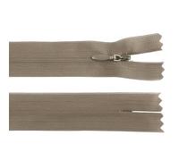 cyclingcolors 2x Cremallera invisible Nº3 50 cm con tirador - Poliéster Dederon, extremo abierto, malla deslizante - Para ropa, costura, mercería, ideal para chaquetas y abrigos - beige oscuro