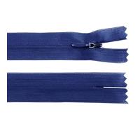 cyclingcolors 2x Cremallera invisible Nº3 50 cm con tirador - Poliéster Dederon, extremo abierto, malla deslizante - Para ropa, costura, mercería, ideal para chaquetas y abrigos - azul marino